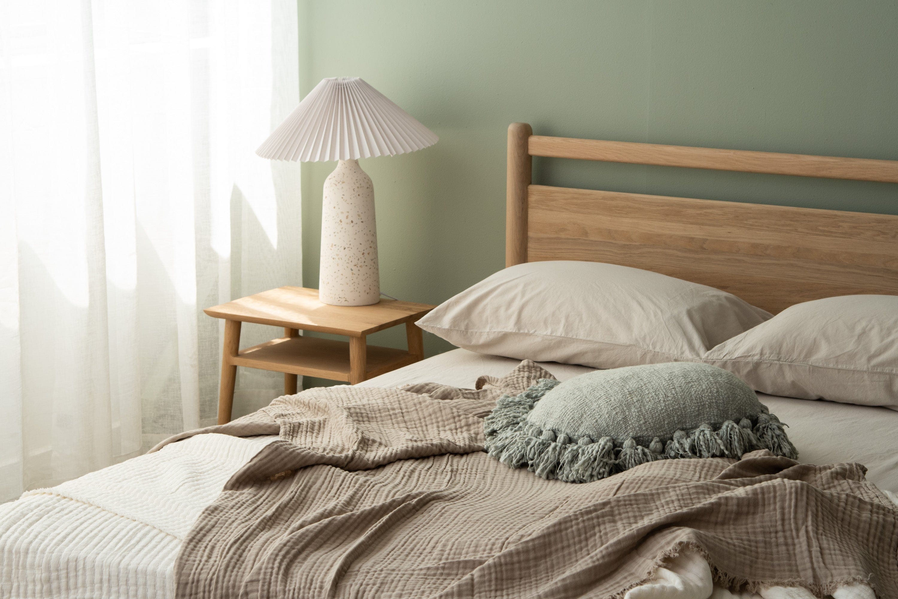 Vintage Narrow Open Bedside - European Oak - Image 3