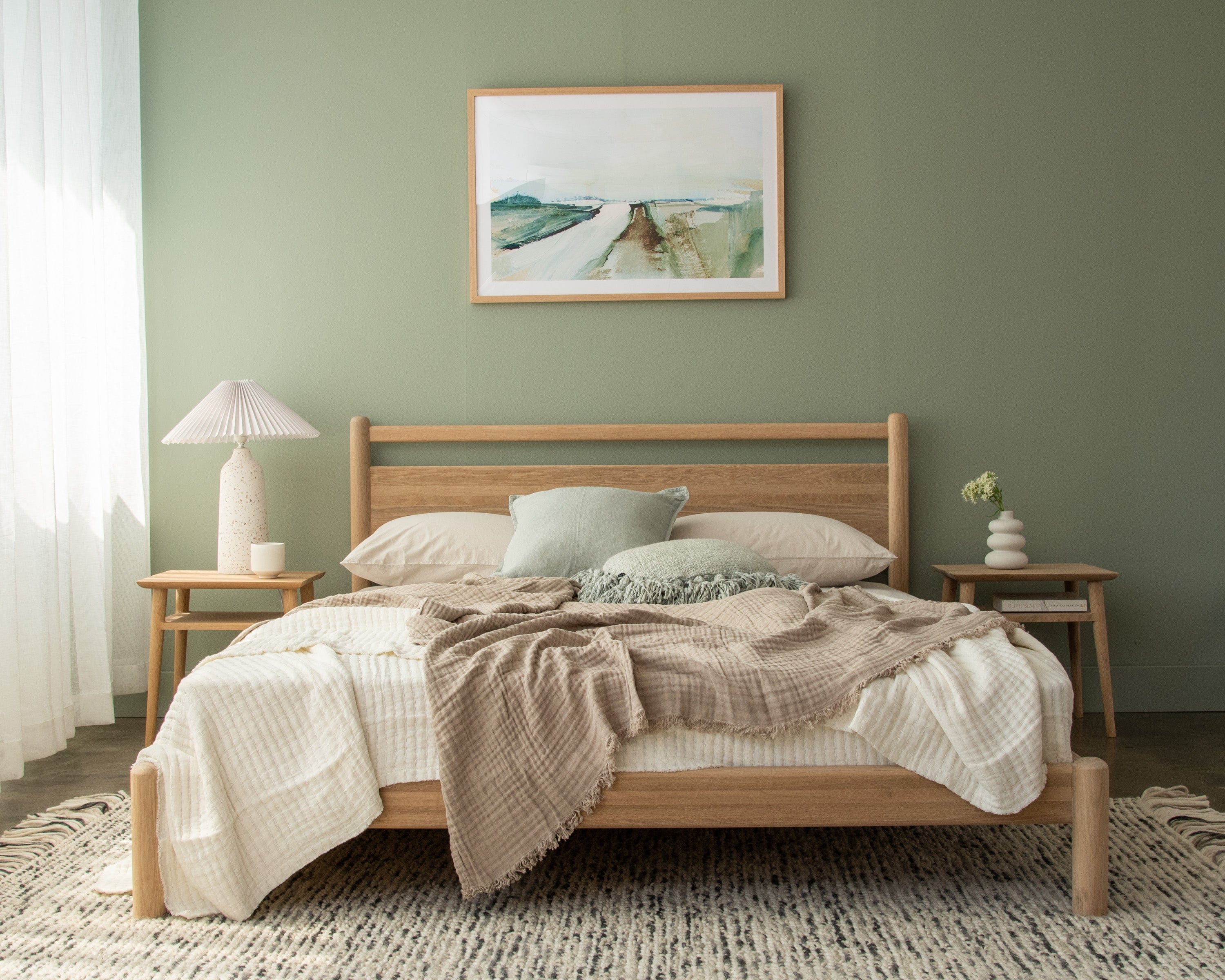 Vintage Narrow Open Bedside - European Oak - Image 4