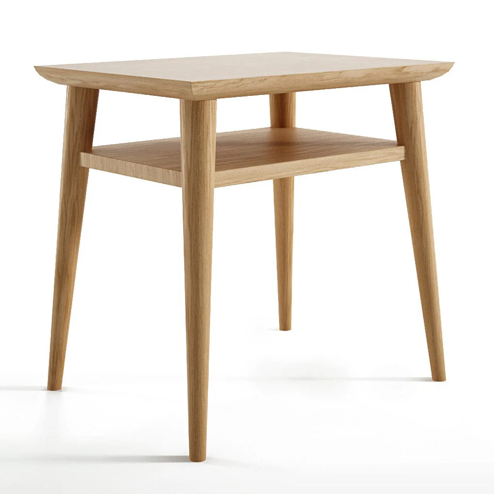 Vintage Narrow Open Bedside - European Oak - Image 5