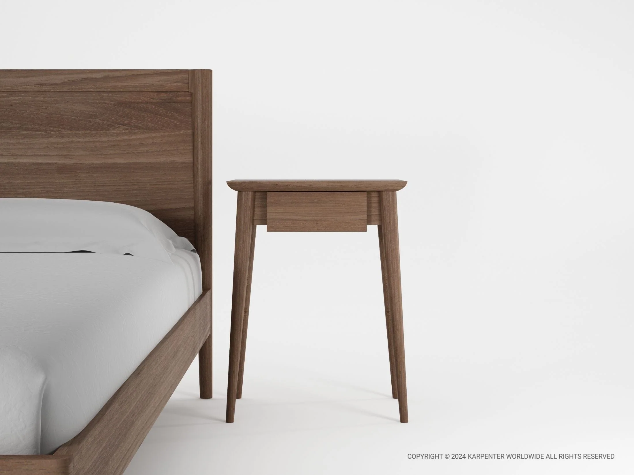 Vintage Tall Bedside - FSC Recycled Teak - Image 6