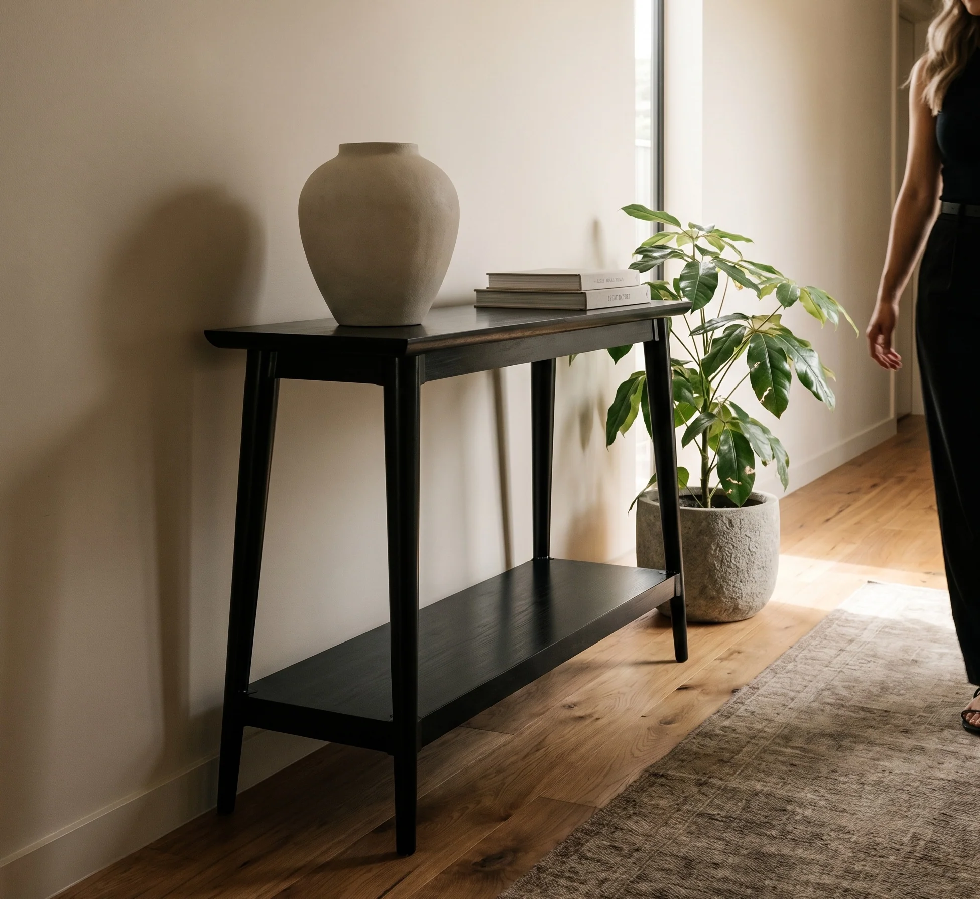 Vintage Console 1 Shelf - Satin Black - Image 4