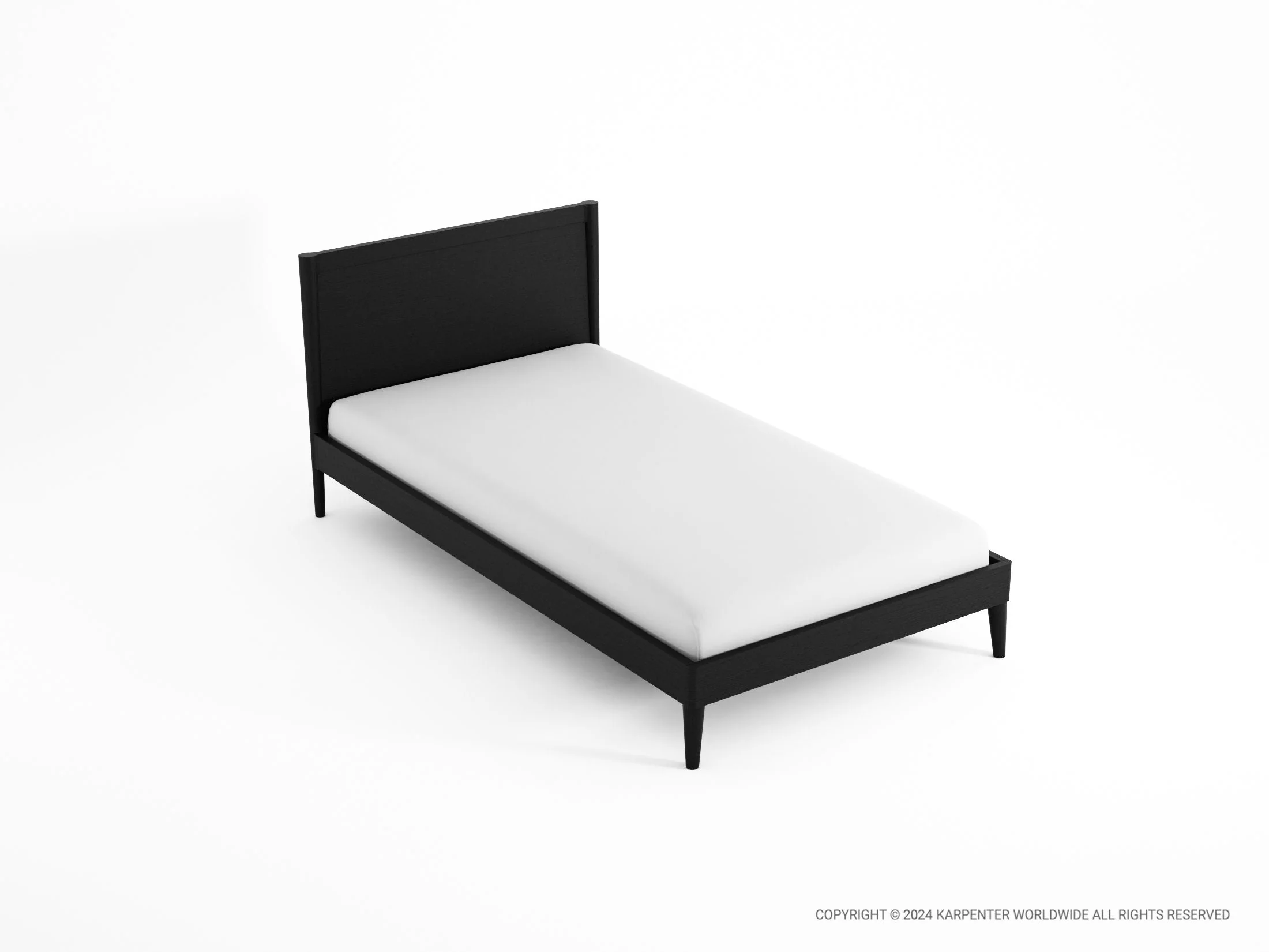 Vintage King Single Bed - Satin Black - Image 3