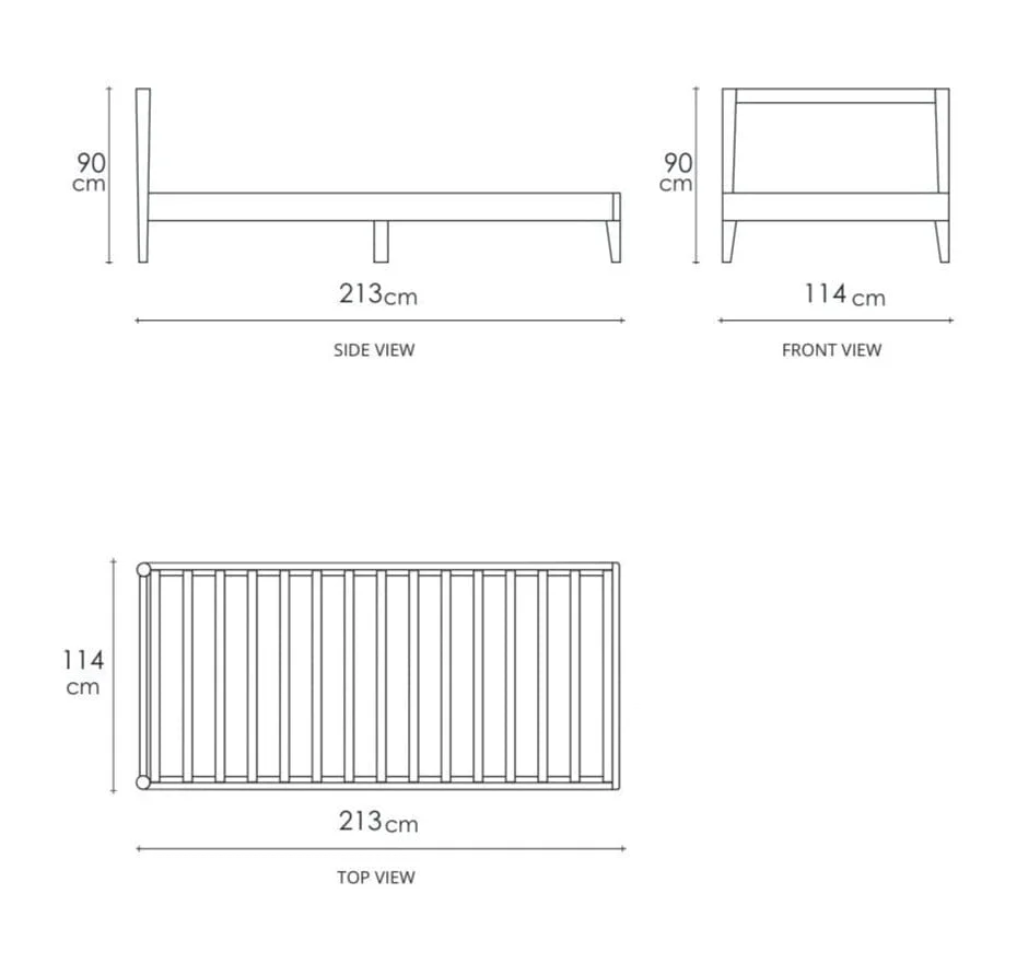 Vintage King Single Bed - Satin Black - Image 5